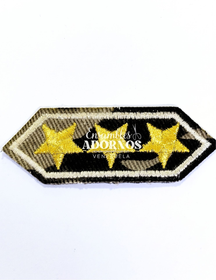 APLICACION PLANCHA MILITAR 2.7CM X 8CM (PQT X 20 UND)