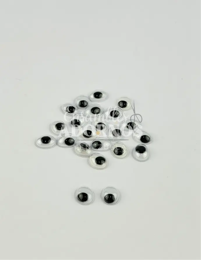 OJITOS PLASTICOS 12X10MM (PQT X 1000 UND)