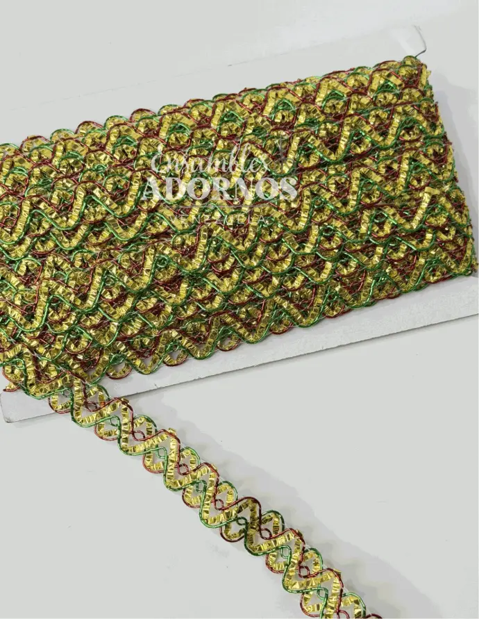 PASAMANERIA (MILLARE) NAVIDEÑA 1.7CM (PZA X 15 YDS)