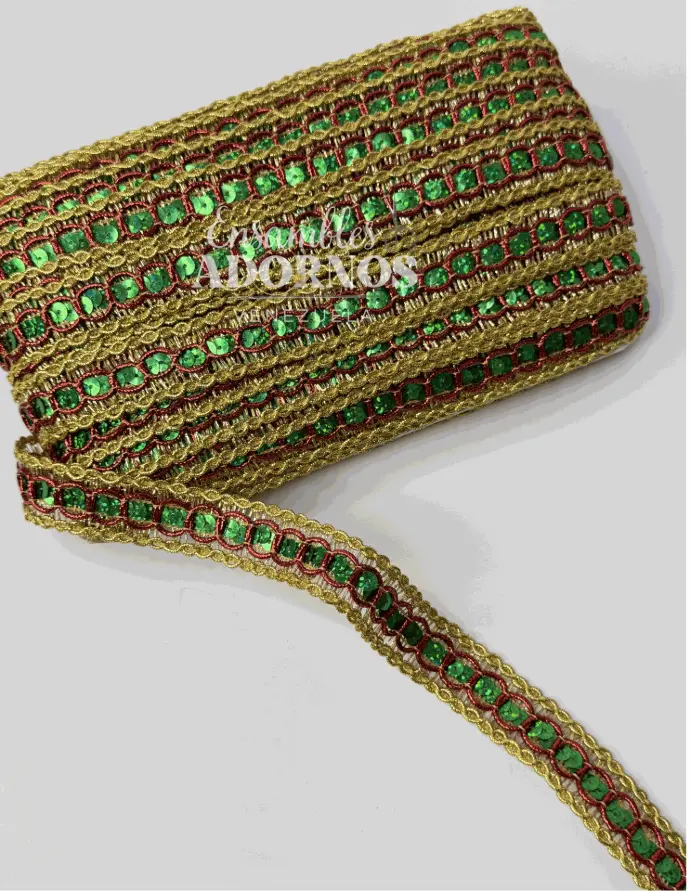 PASAMANERIA (MILLARE) NAVIDEÑA 2.3CM (PZA X 30 YDS)