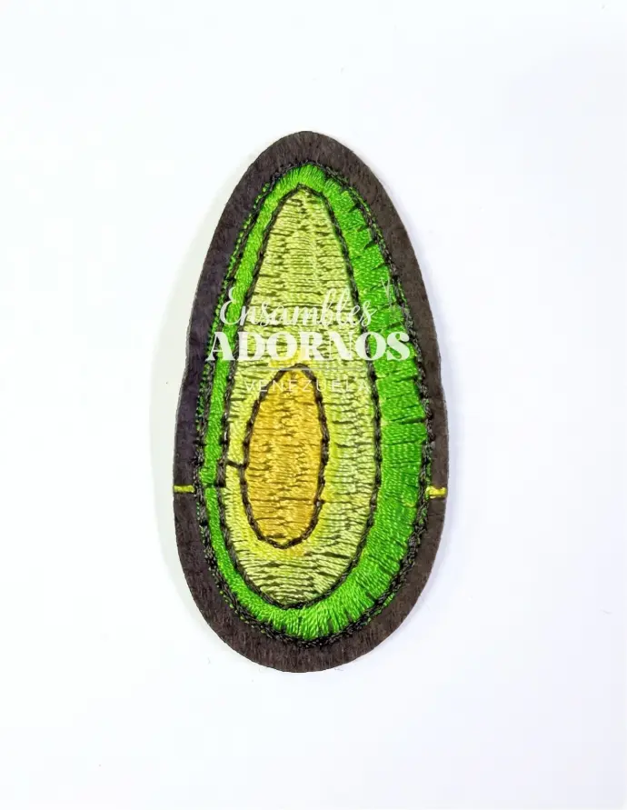 APLICACION CON PEGA AGUACATE GRANDE 6.1X3.0CM (PQT X 20 UND)