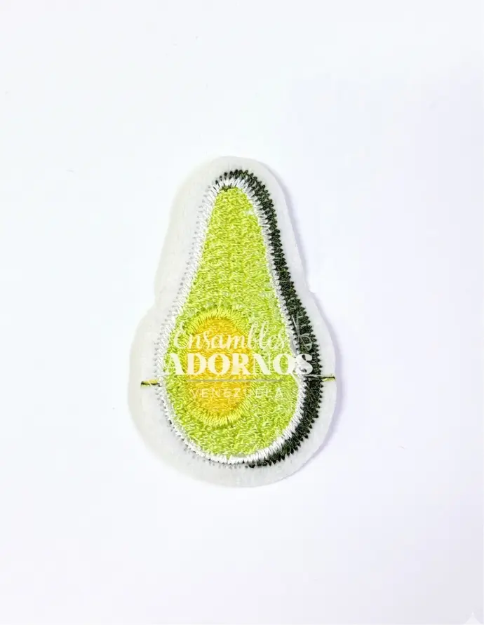 APLICACION CON PEGA AGUACATE PEQUEÑO 5X2.8CM (PQT X 20 UND)