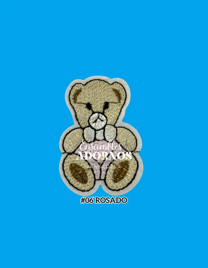 APLICACION CON PEGA. OSO 4X6CM PQT X 20 UND