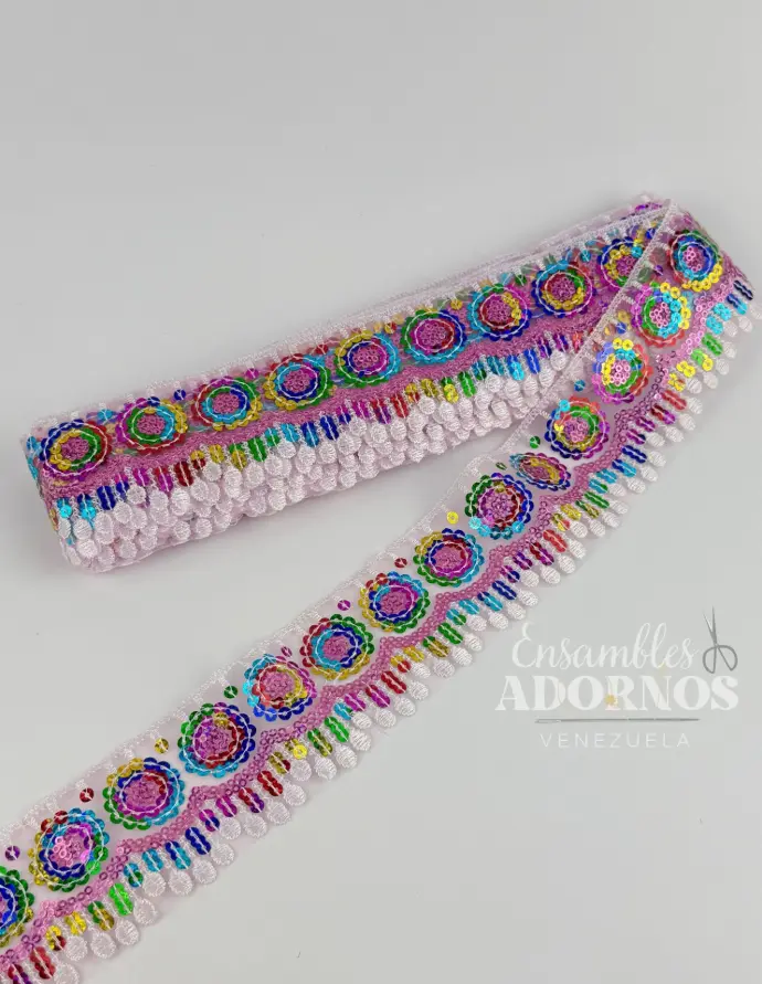 CINTA LENTEJUELA 6.0CM (PZA X 10 YDS)