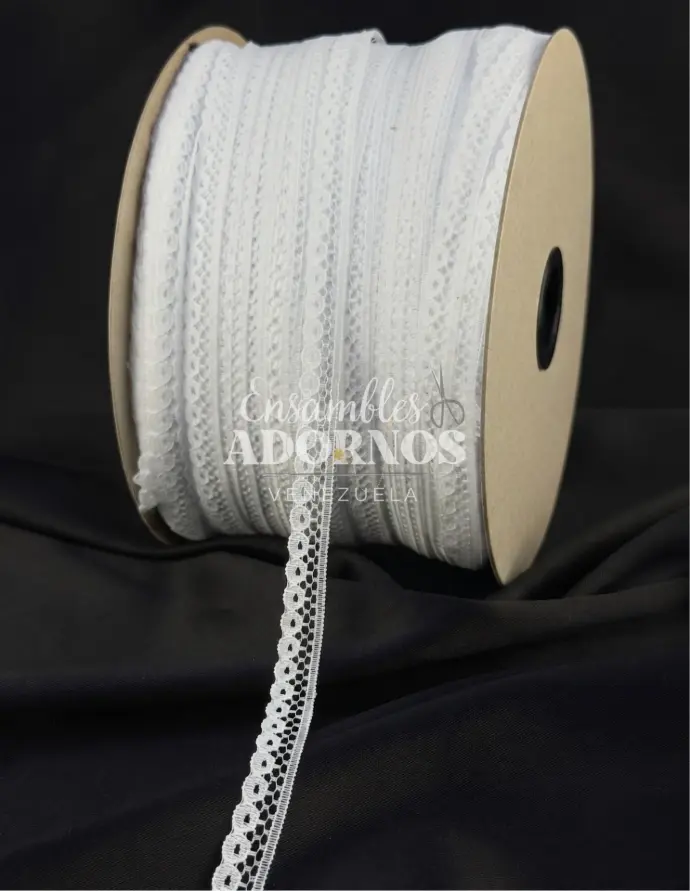ENCAJE RIGIDO PEPITAS (ROLLO X 500 MTS)