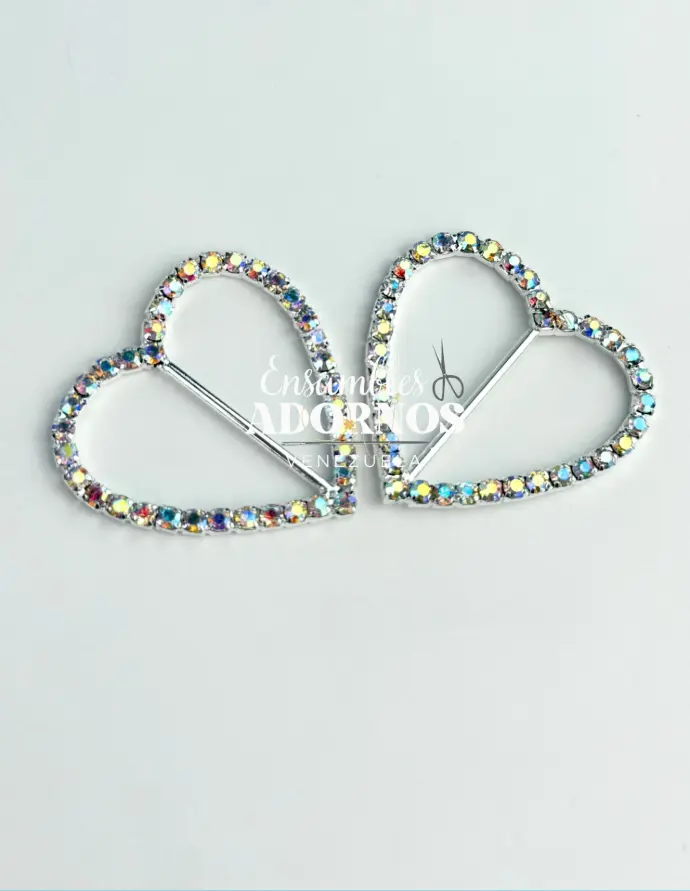 HEBILLA STRASS AB 3.6CMX3.5CM (PQT X 10 UND)