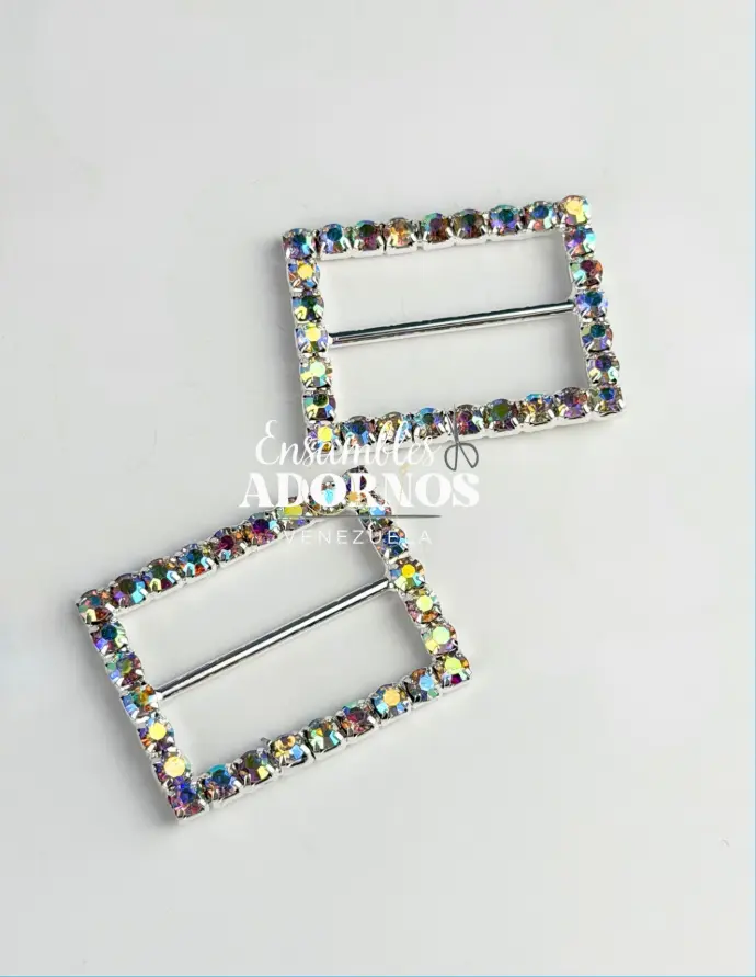 HEBILLA STRASS AB 3.1CMX2.3CM(PQT X 10 UND)