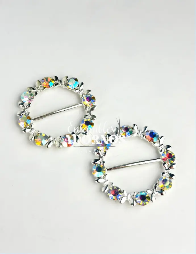 HEBILLA STRASS AB 3.7CM (PQT X 10 UND)