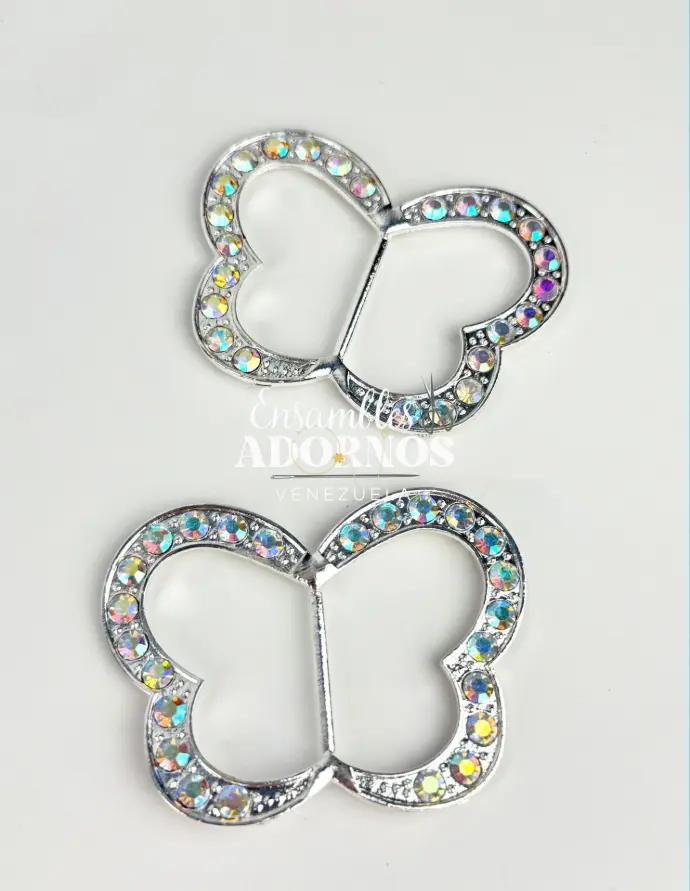 HEBILLA STRASS AB 6.3CMX4.6CM (PQT X 10 UND)