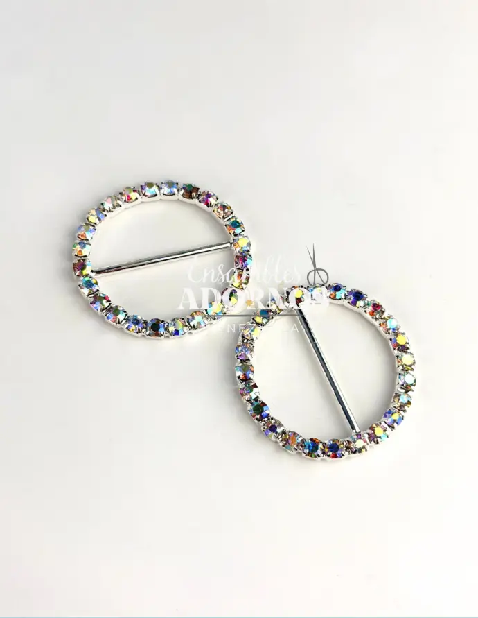HEBILLA STRASS AB 3.1CM (PQT X 10 UND)