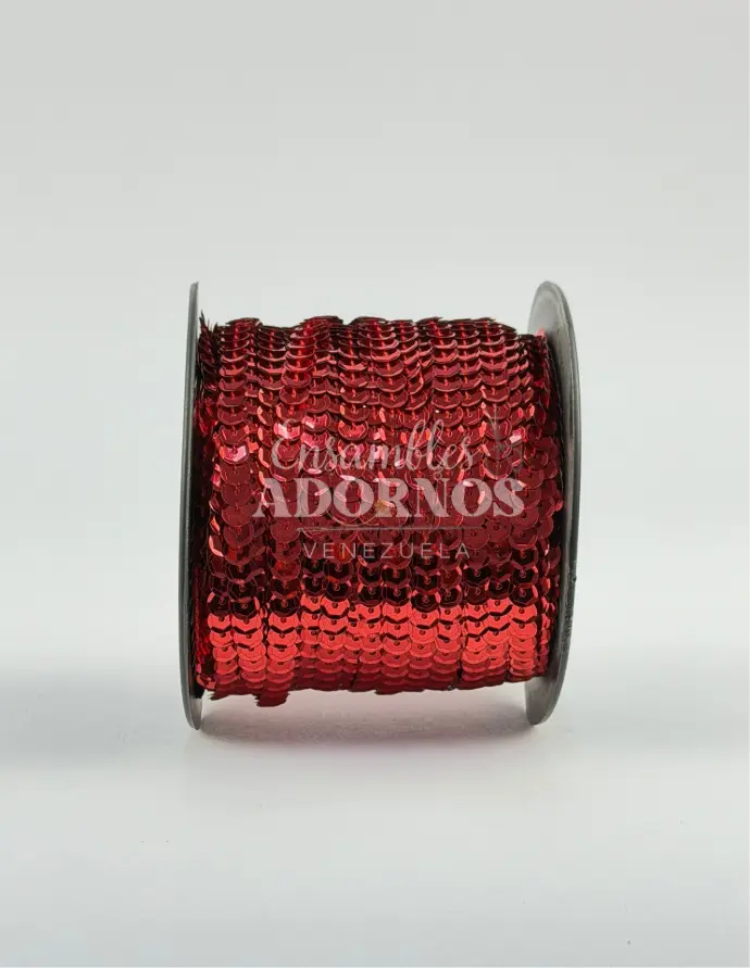 LENTEJUELA CONCAVA METALIZADA 6MM (ROLLO X 80 YDS)