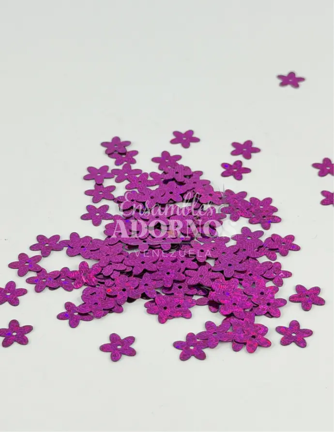 LENTEJUELA SUELTA OLEOGRAFICA FLOR (PQT X 500GRS)
