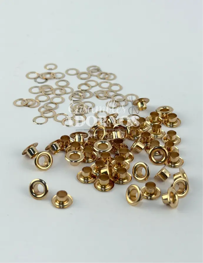 OJALETE LATON/BASE ACERO 8MM (PQT X 5000 UND)