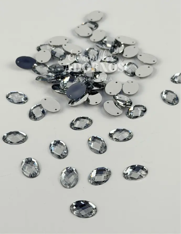 PIEDRA HILO MUNDO OVALADA  10X14MM (PQT X 2000 UND)