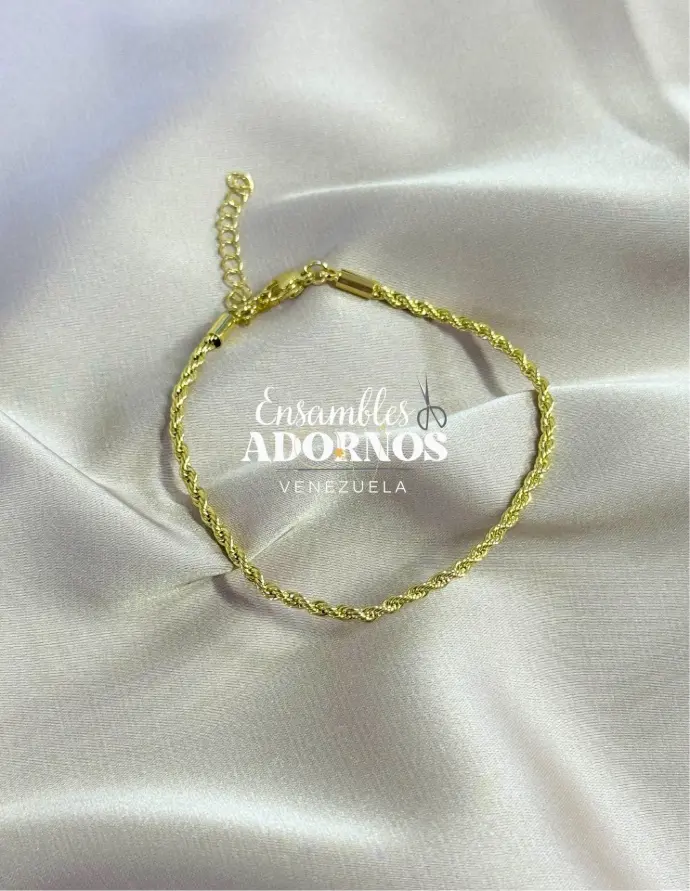 PULSERA LAZO LATON LARGO 15 / ESPESOR 2.37MM (UNIDAD)