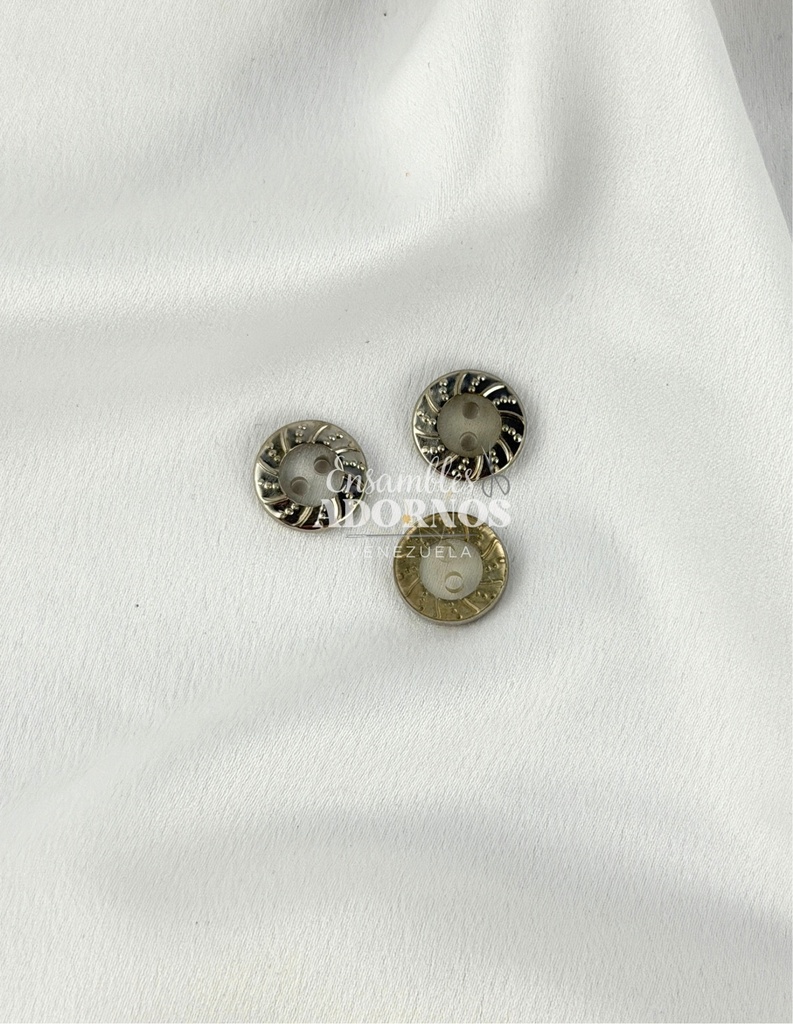 BOTON CAMISERO BORDE METAL 18L 2 HUECOS (PQT X 1000UNID)