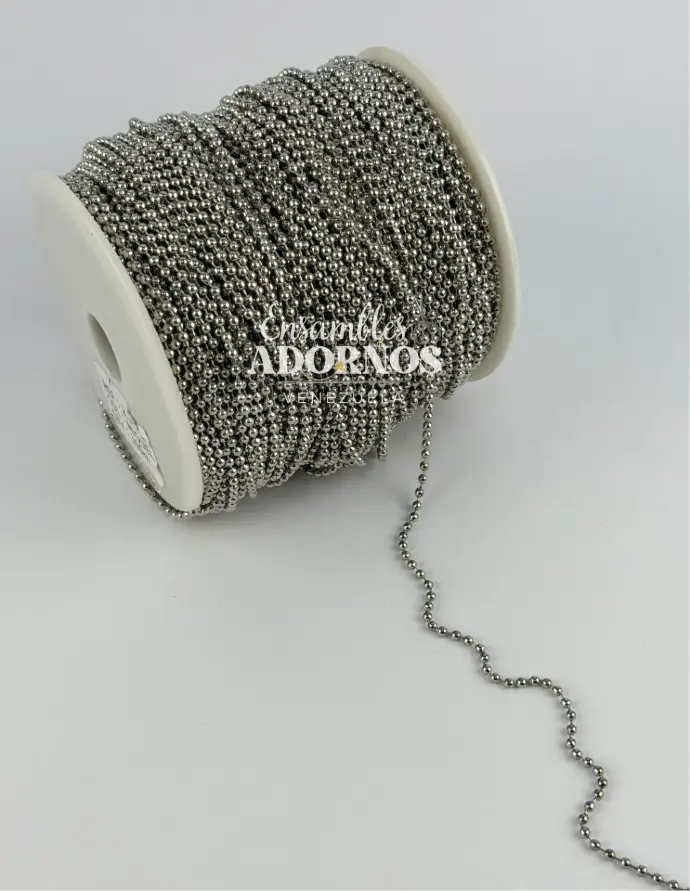 CADENA BOLITA HIERRO 2.0MM (ROLLO X 100 MTS)