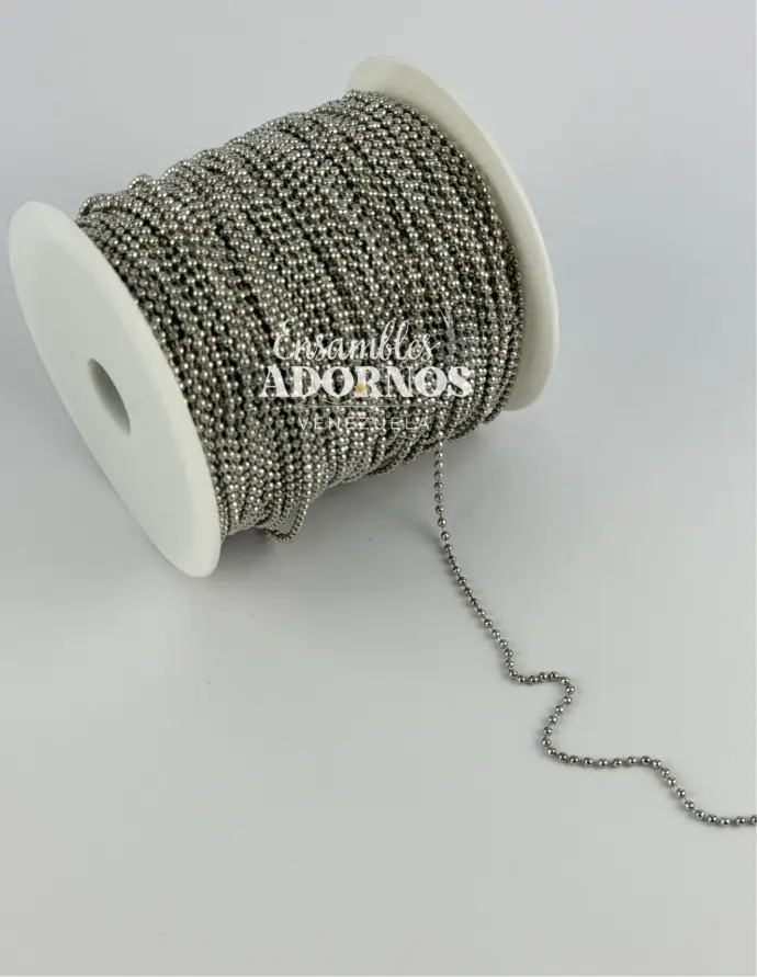 CADENA BOLITA HIERRO 2.5MM (ROLLO X 100 MTS)