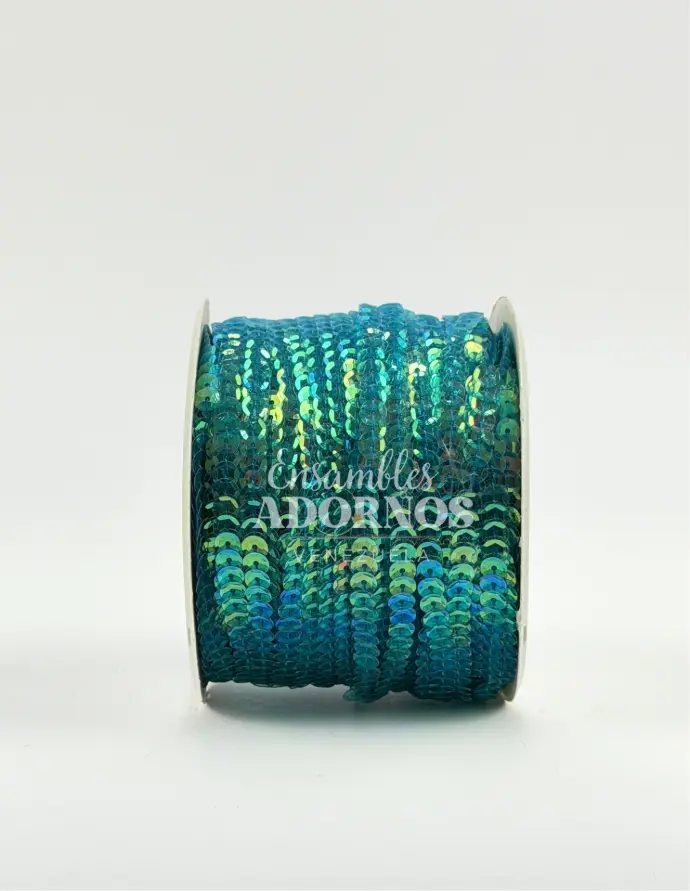 LENTEJUELA CONCAVA TRANSPARENTE 6MM (ROLLO X 100 YDS)