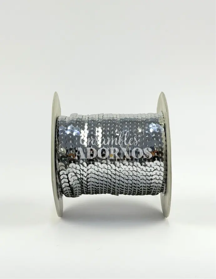 LENTEJUELA LISA METALIZADA 5MM (ROLLO X 72 YDS)