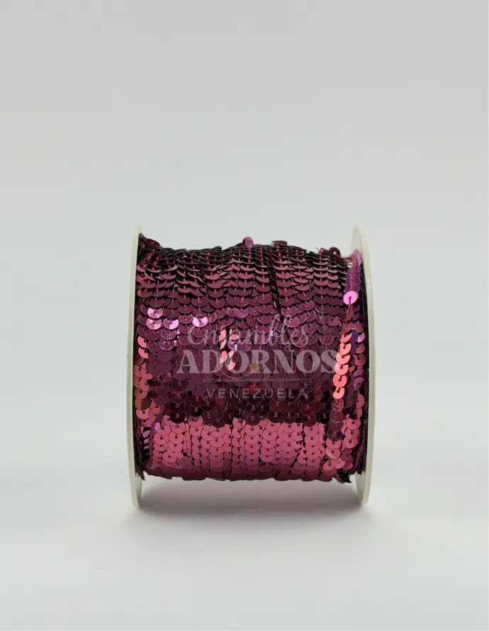 LENTEJUELA LISA METALIZADA 5MM (ROLLO X 100 YDS)