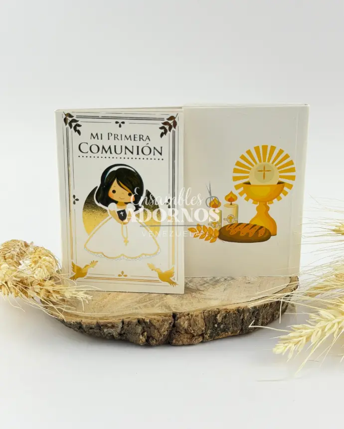 LIBRO DE COMUNIÓN NIÑA 10X7CM (UNIDAD)