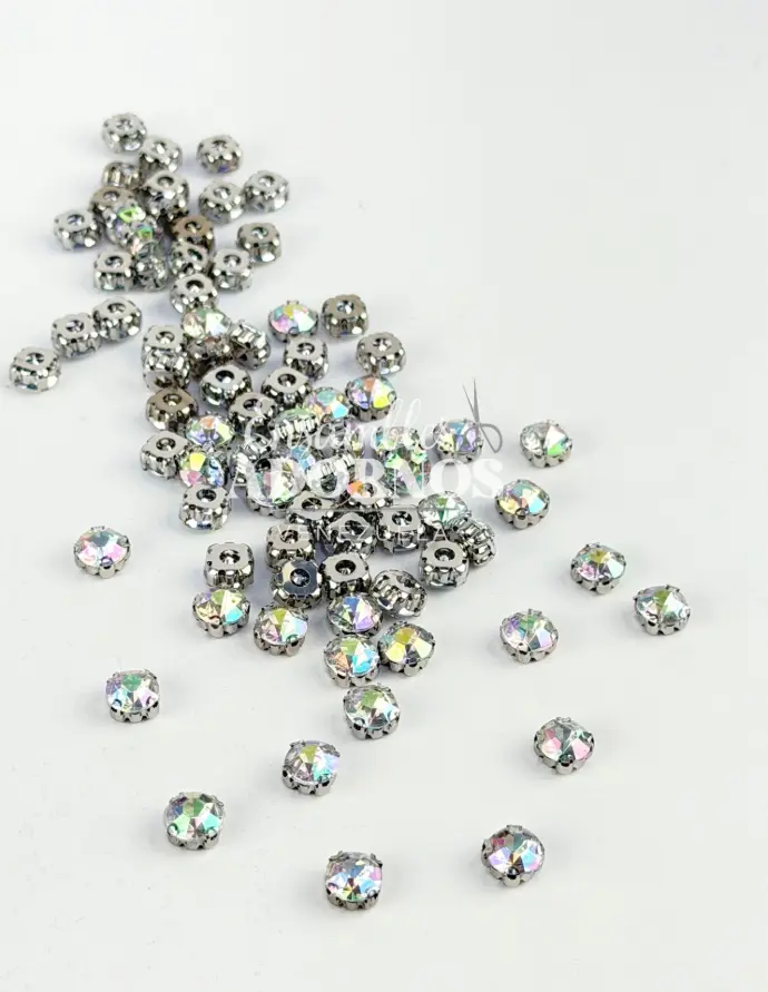 PIEDRA HILO ZIRCON 8MM CON TACHE (PQT 1000 UND + 50 GRS TACHE)