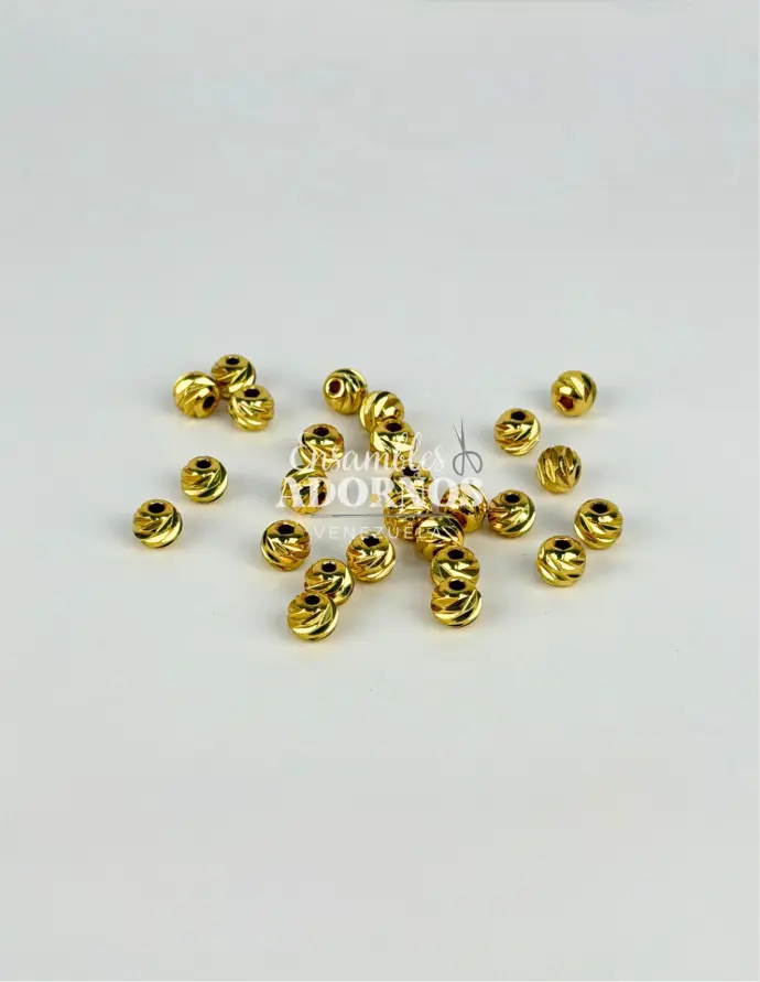SEPARADOR BALIN GRABADO LAMINADO LATON 8MM (PQT X 50 UND)