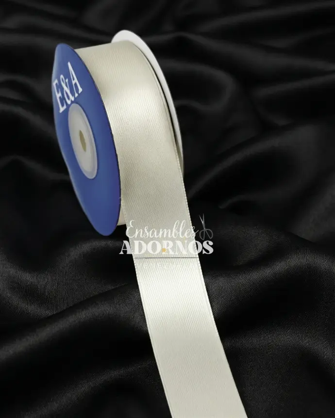 CINTA RASO DOBLE CARA  2.5CM (ROLLO X 25 YDS)