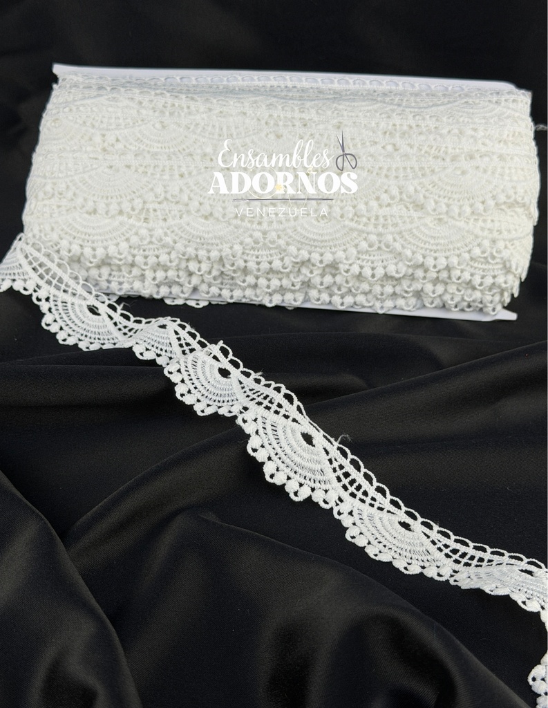 TORCHON (GUIPIUR) SEDA DE LECHE 3 CM (PZA X 30 YDS)