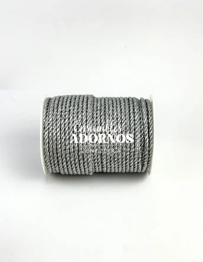CORDON TRENZADO LUREX 4MM (ROLLO X 50 YDS)