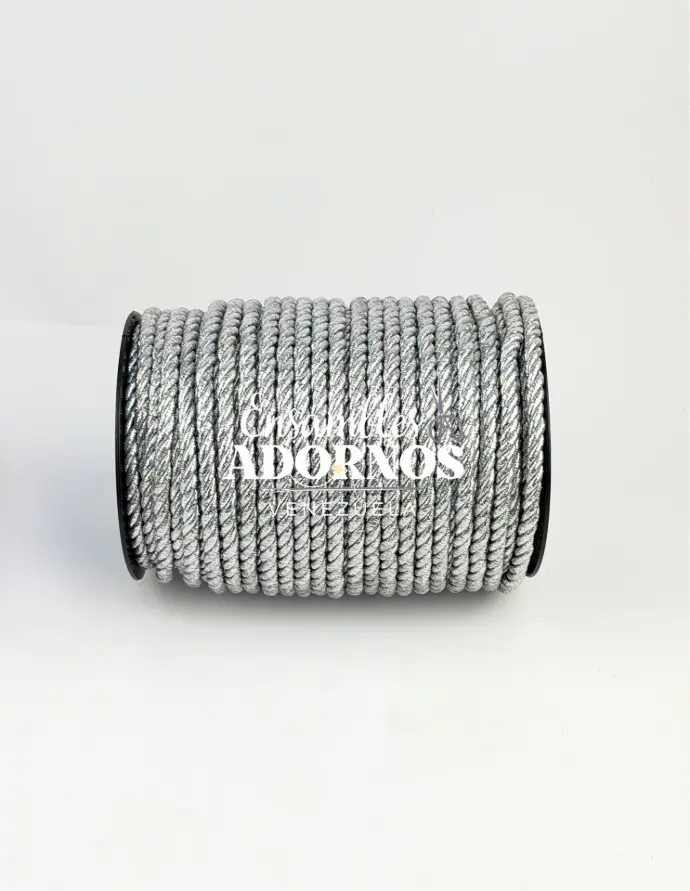 CORDON TRENZADO LUREX 6MM (ROLLO X 50 YDS)