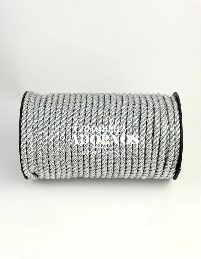 CORDON TRENZADO LUREX 8MM (ROLLO X 50 YDS)