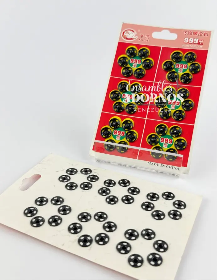 BROCHE DE PRESION 10MM (CAJA X 24 BLISTER / BLISTER X 36 PZAS)