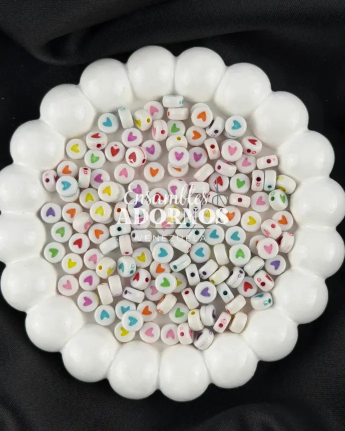 PEPA NYLON CORAZON MULTICOLOR 4X7MM (PQT X 500 GRS)