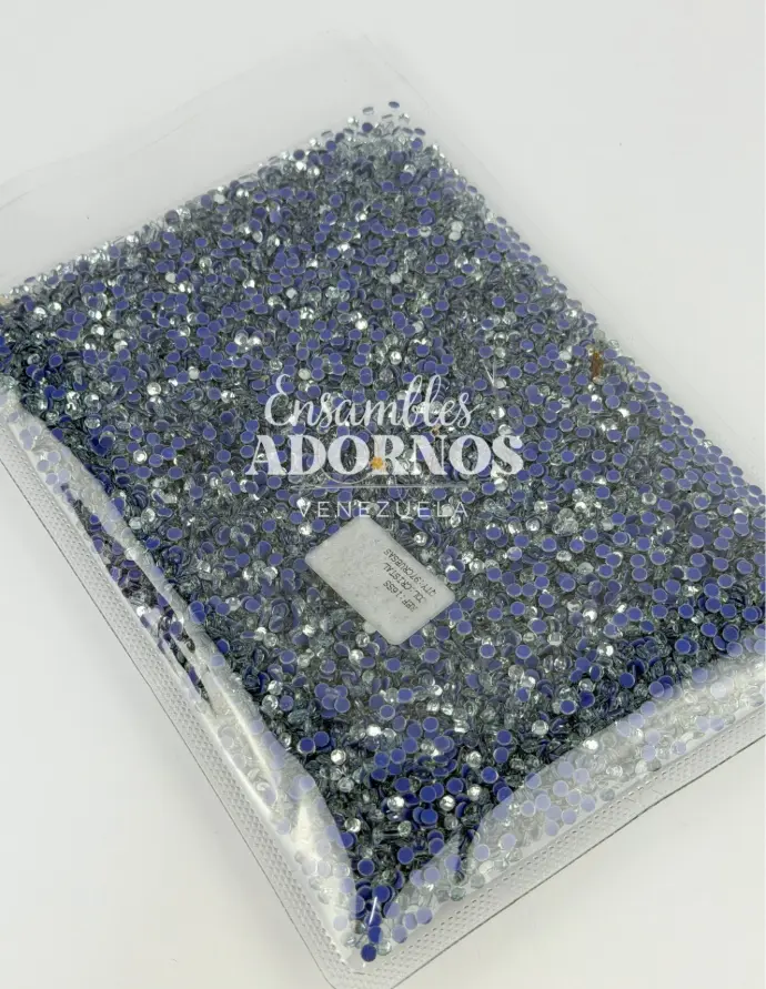 PIEDRA VIDRIO ADHESIVA (CALIDAD AAA) 16SS (PQT X 400 GRS