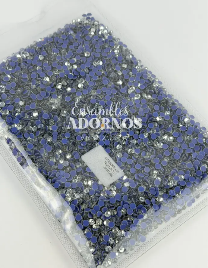 PIEDRA VIDRIO ADHESIVA (CALIDAD AAA) 20SS (PQT X 400 GRS)