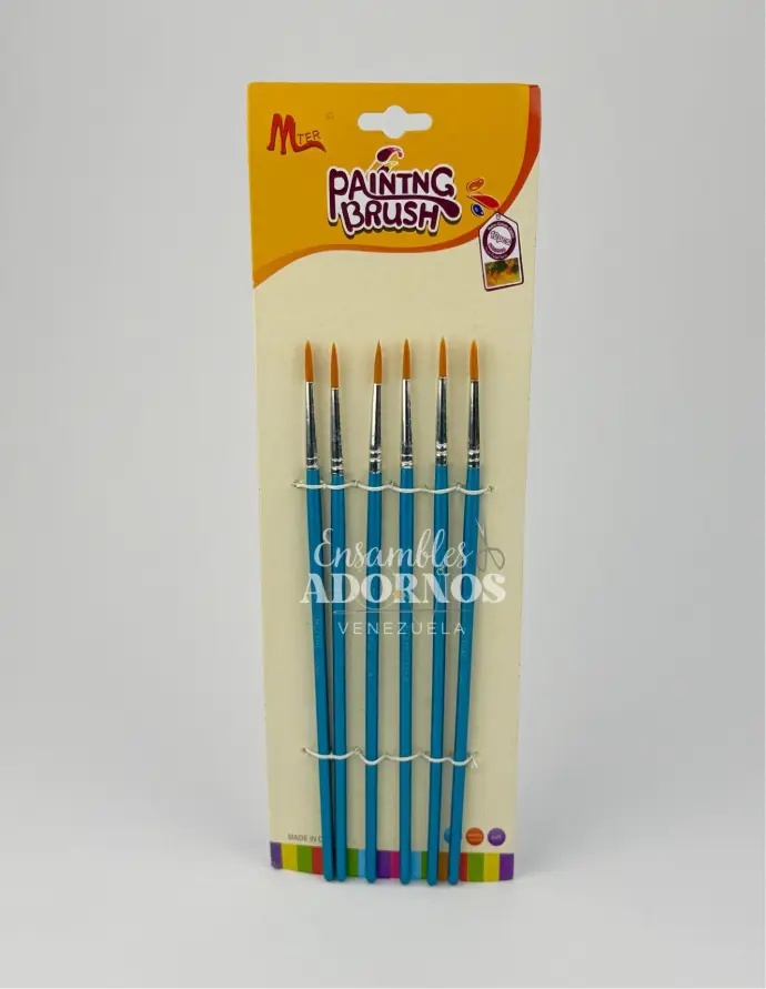 PINCEL LENGUA DE GATO #3 (PQT X 6 UND)