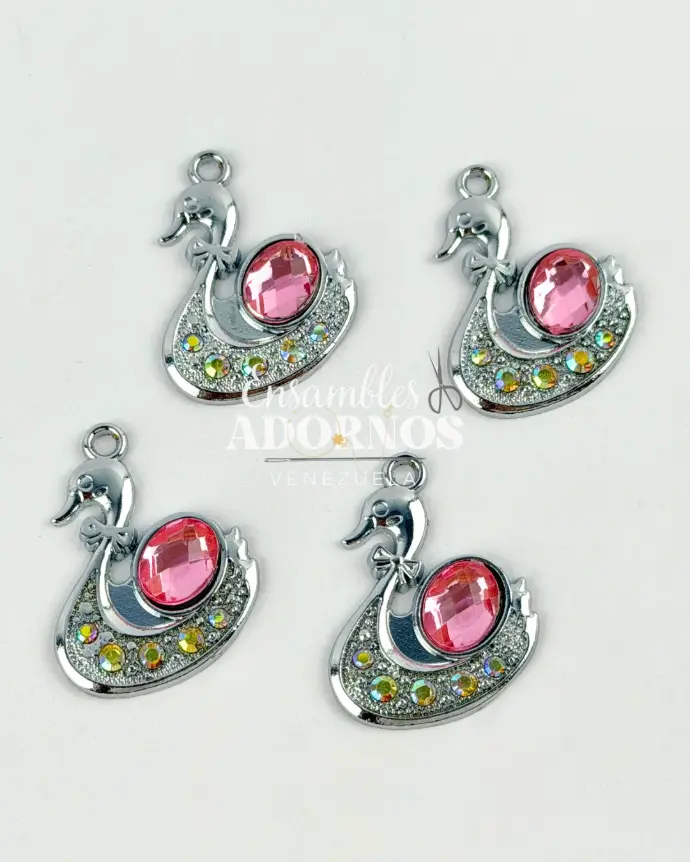 DIJE METALICO CISNE (PQT X 10UNID) 