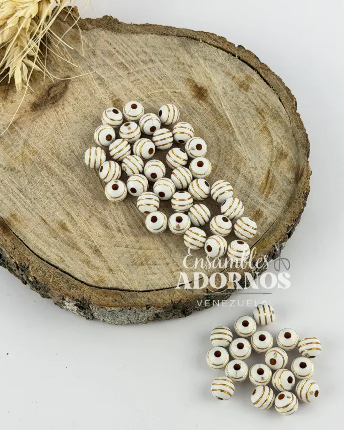PEPA NYLON REDONDA RAYAS DORADAS 8MM (PQT X 500GRS)