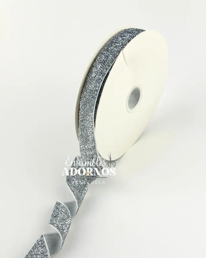 CINTA GAMUZADA LUREX 2.5CM (ROLLO X 20YDS)