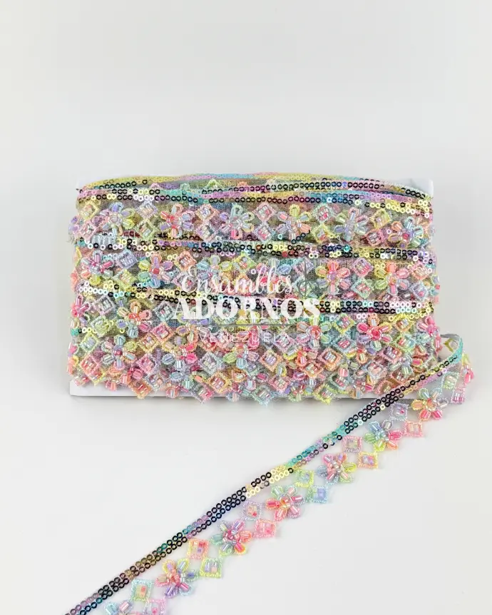 MILLARE TULL DECORADO 3CM (PZA X 10YDS) 