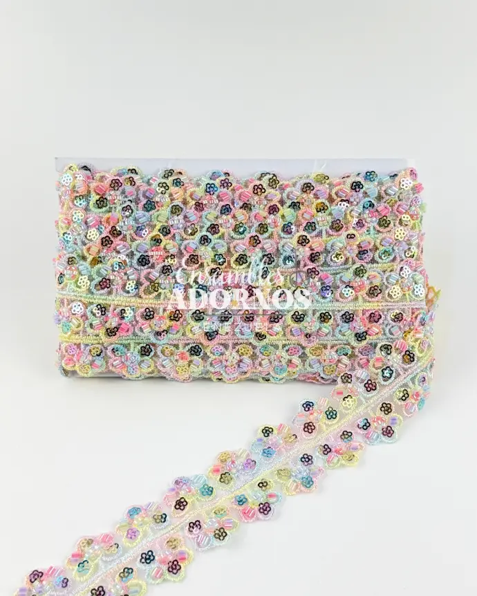 MILLARE TULL DECORADO 4.5CM (PZA X 10YDS)