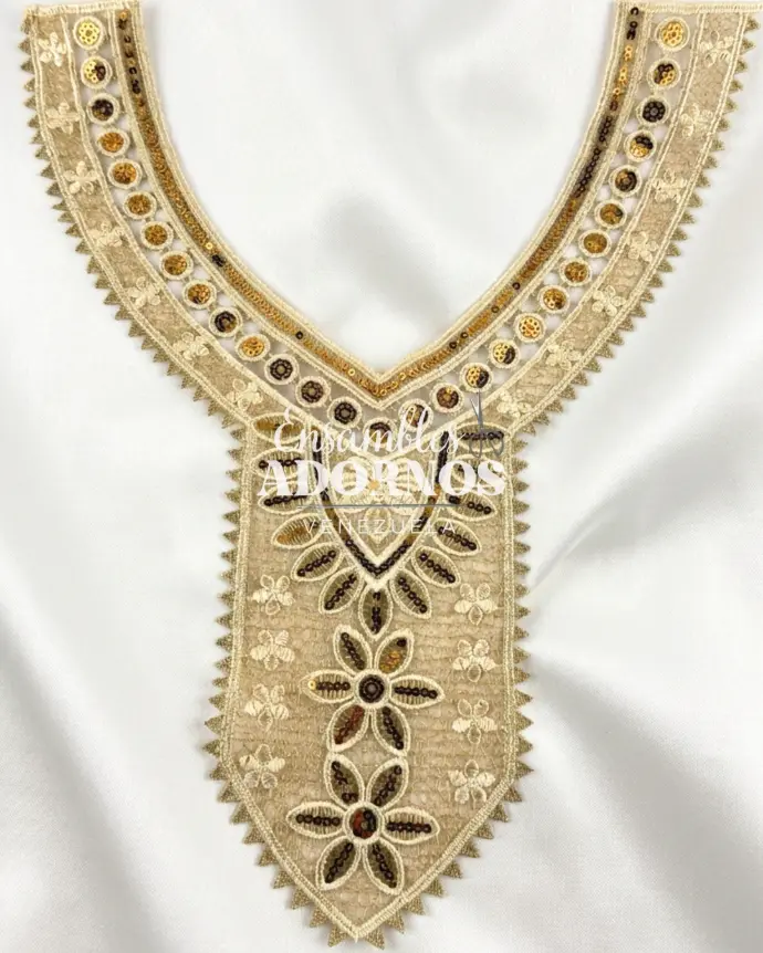 CUELLO LENTEJUELA 28.5X36.5CM (UNIDAD)