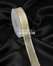 CINTA TULL BORDE SATIN 2.5 CM (ROLLO X 50 YDS)