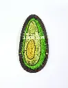 APLICACION CON PEGA AGUACATE GRANDE 6.1X3.0CM (PQT X 20 UND)