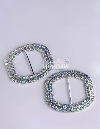 HEBILLA STRASS AB 4.8CMX4.2CM (PQT X 10 UND)