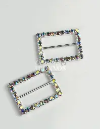 HEBILLA STRASS AB 3.1CMX2.3CM(PQT X 10 UND)