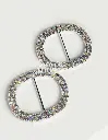 HEBILLA STRASS AB 4.3CMX3.6CM (PQT X 10 UND) 