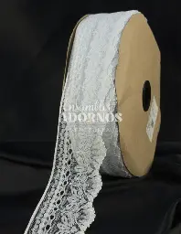 ENCAJE RIGIDO PASACINTAS ILUSIÓN 6CM (ROLLO X 100 MTS)